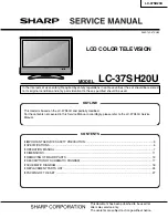 Sharp Aquos LC-37SH20U Service Manual предпросмотр