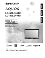 Sharp Aquos LC-39LE440U Operation Manual предпросмотр