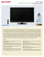 Preview for 1 page of Sharp AQUOS LC-40E77U Specifications