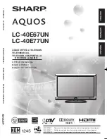 Sharp Aquos LC 40E77UN Operation Manual preview