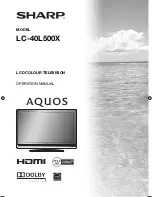 Предварительный просмотр 1 страницы Sharp Aquos LC-40L500X Operation Manual