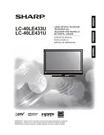 Предварительный просмотр 1 страницы Sharp AQUOS LC-40LE433U Operation Manual