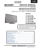 Sharp Aquos LC-40LE540E Service Manual preview