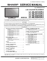 Preview for 1 page of Sharp AQUOS LC-40LE814E Service Manual