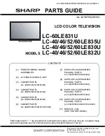 Предварительный просмотр 91 страницы Sharp AQUOS LC-40LE830U Service Manual