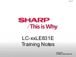 Sharp AQUOS LC-40LE831E Training Notes preview