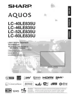 Sharp AQUOS LC-40LE835U Operation Manual предпросмотр