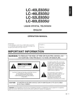 Предварительный просмотр 3 страницы Sharp AQUOS LC-40LE835U Operation Manual