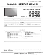 Preview for 1 page of Sharp AQUOS LC-40LU824E Service Manual