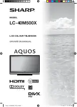 Sharp Aquos LC-40M500X Operation Manual preview