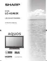 Sharp AQUOS LC-42A63X Operation Manual preview