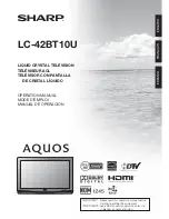 Предварительный просмотр 1 страницы Sharp Aquos LC-42BT10U Operation Manual