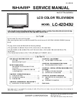 Sharp Aquos LC-42D~43U Service Manual preview