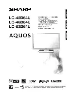 Предварительный просмотр 1 страницы Sharp AQUOS LC-42D64U Operation Manual