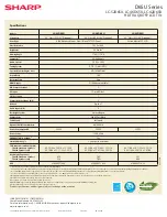 Preview for 2 page of Sharp AQUOS LC-42D65U Specification Sheet