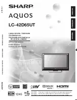 Sharp Aquos LC 42D65UT Operation Manual preview