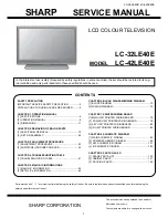 Sharp AQUOS LC-42LE40E Service Manual preview