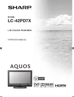 Sharp AQUOS LC-42PD7X Operation Manual preview