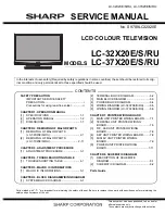 Sharp Aquos LC-42X20E Service Manual предпросмотр