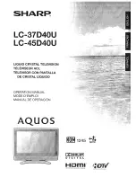 Sharp Aquos LC 45D40U Operation Manual preview