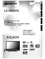 Предварительный просмотр 1 страницы Sharp Aquos LC 45GD7U Operation Manual