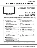 Sharp Aquos LC 46D62U Service Manual предпросмотр