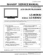 Sharp Aquos LC-46D82U Service Manual предпросмотр