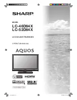 Sharp Aquos LC-46D84X Operation Manual предпросмотр