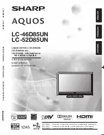 Sharp Aquos LC 46D85UN Operation Manual preview