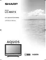 Sharp Aquos LC-46G7X Operation Manual предпросмотр