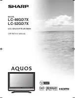 Предварительный просмотр 1 страницы Sharp Aquos LC-46GD7X Operation Manual