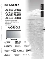 Sharp Aquos LC-46LE840X Operation Manual preview