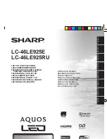 Предварительный просмотр 1 страницы Sharp AQUOS LC-46LE925E Operation Manual