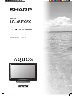 Preview for 1 page of Sharp Aquos LC-46PX5X Operation Manual