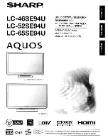 Sharp AQUOS LC-46SE94U Operation Manual предпросмотр