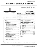 Sharp AQUOS LC-46SE94U Service Manual предпросмотр