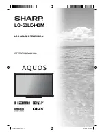 Предварительный просмотр 1 страницы Sharp Aquos LC-50LE440M Operation Manual