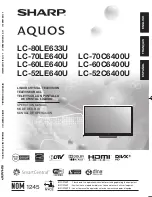 Preview for 1 page of Sharp AQUOS LC-52C6400U Operation Manual