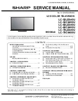 Предварительный просмотр 1 страницы Sharp AQUOS LC-52C6400U Service Manual