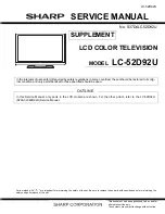 Sharp Aquos LC-52D92U Service Manual preview