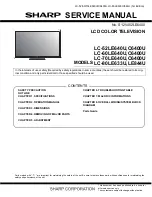 Sharp AQUOS LC-52LE640U Service Manual preview