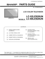 Предварительный просмотр 69 страницы Sharp AQUOS LC-52LE920UN Service Manual