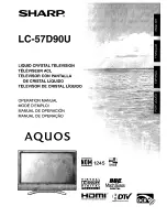 Sharp Aquos LC 57D90U Operation Manual preview