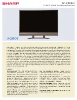 Preview for 1 page of Sharp Aquos LC 57D90U Specifications
