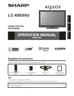 Предварительный просмотр 1 страницы Sharp Aquos LC-60E69U Operation Manual