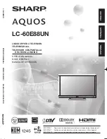 Предварительный просмотр 1 страницы Sharp AQUOS LC-60E88UN Operation Manual