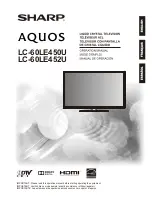 Предварительный просмотр 1 страницы Sharp Aquos LC-60LE450U Operation Manual