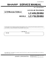 Предварительный просмотр 59 страницы Sharp Aquos LC-60LE600U Service Manual