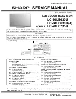 Preview for 1 page of Sharp Aquos LC-60LE630U Service Manual