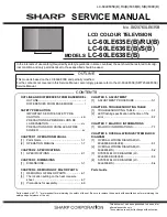 Предварительный просмотр 1 страницы Sharp Aquos LC-60LE830E Service Manual